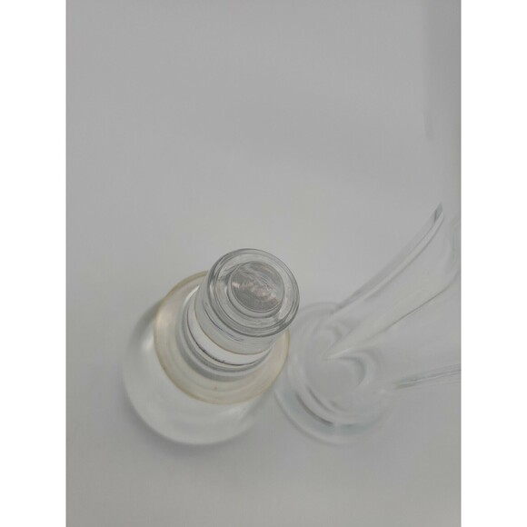 Clear Glass Ship's Decanter Liquor Wine Whiskey Heavy Stopper Wide Bottom VTG - Picture 7 of 12